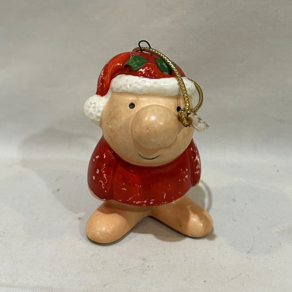 Ziggy Christmas Tree Ornament Ceramic 1980s Tom Wilson Vintage